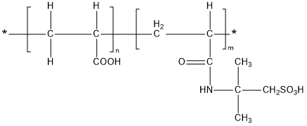 丙烯酸-2-丙烯酰胺-2-甲基丙磺酸共聚物(AA-AMPS)結構式